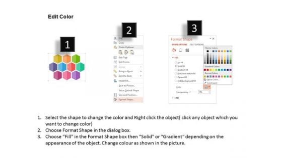 Hexagons With Business Icons PowerPoint Templates