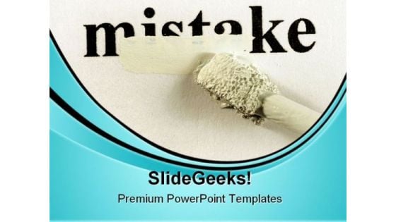 Hiding Mistakes Metaphor PowerPoint Templates And PowerPoint Backgrounds 0711