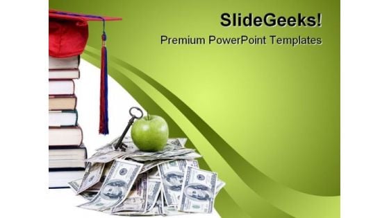 High Cost Education PowerPoint Template 0810