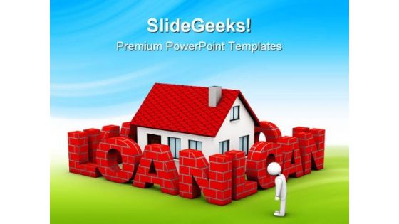 High Mortgage Rate Real Estate PowerPoint Themes And PowerPoint Slides 0511