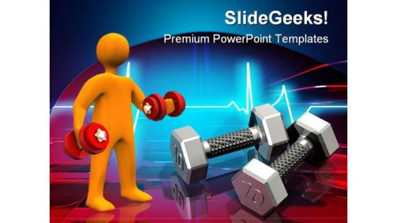 High Tech Work Out Health PowerPoint Templates And PowerPoint Backgrounds 0311