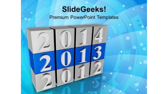 Highlighted New Year Box PowerPoint Templates Ppt Backgrounds For Slides 1212