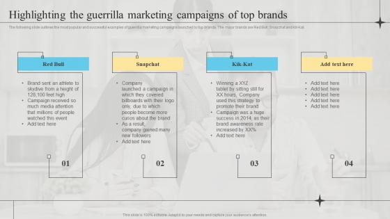 Highlighting The Guerrilla Marketing Branding Strategies To Get Competitive Information Pdf