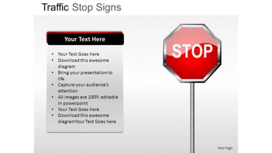 Highway Icon Traffic Stop PowerPoint Slides And Ppt Diagram Templates