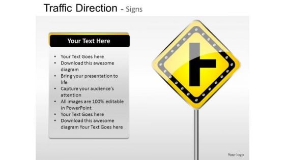 Highway Idea Traffic Direction PowerPoint Slides And Ppt Diagram Templates