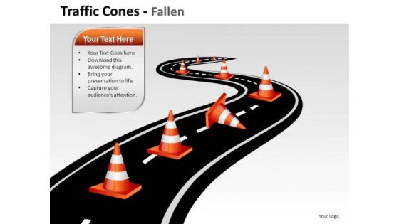 Highway Traffic Cones PowerPoint Slides And Ppt Diagram Templates