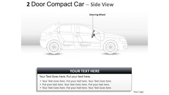 Historical 2 Door Blue Car Side PowerPoint Slides And Ppt Diagram Templates