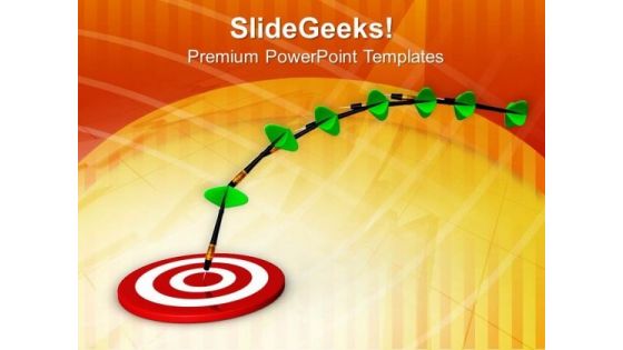 Hit Target Day By Day PowerPoint Templates Ppt Backgrounds For Slides 0713