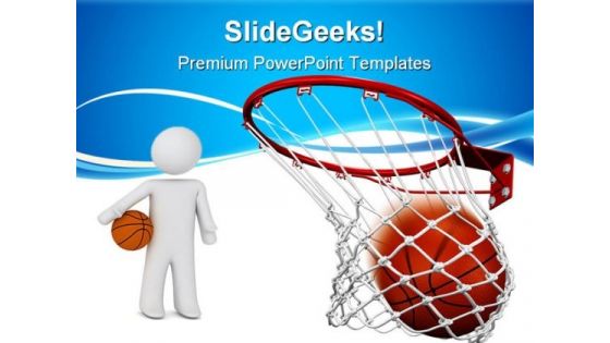 Hit The Ball Sports PowerPoint Templates And PowerPoint Backgrounds 0711