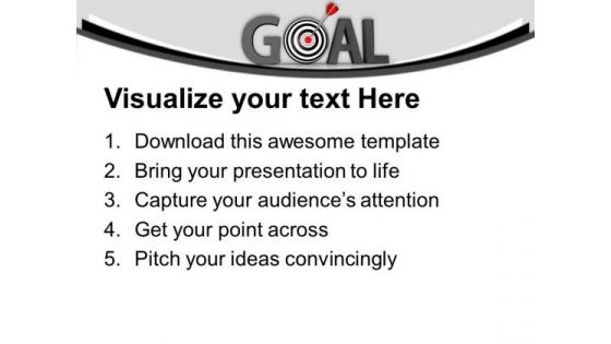 Hit The Goal For Success PowerPoint Templates Ppt Backgrounds For Slides 0613