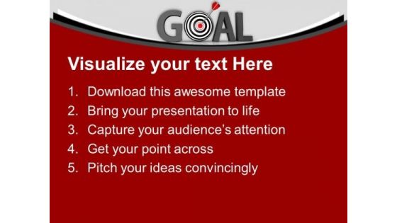 Hit The Goal For Success PowerPoint Templates Ppt Backgrounds For Slides 0613