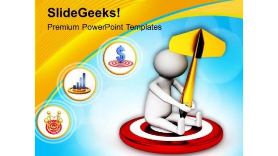 Hit The Target And Complete The Task PowerPoint Templates Ppt Backgrounds For Slides 0713