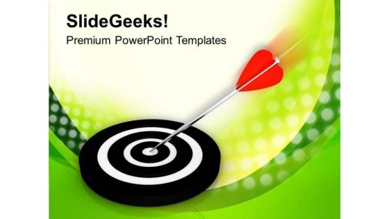 Hit The Target For Success PowerPoint Templates Ppt Backgrounds For Slides 0413