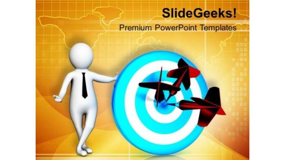 Hit The Target In Business And Marketing PowerPoint Templates Ppt Backgrounds For Slides 0613