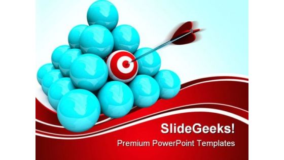 Hitting The Target Marketing PowerPoint Themes And PowerPoint Slides 0511