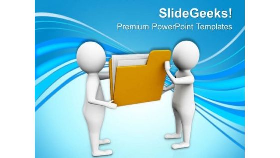 Hold The Folder Of Important Document PowerPoint Templates Ppt Backgrounds For Slides 0713