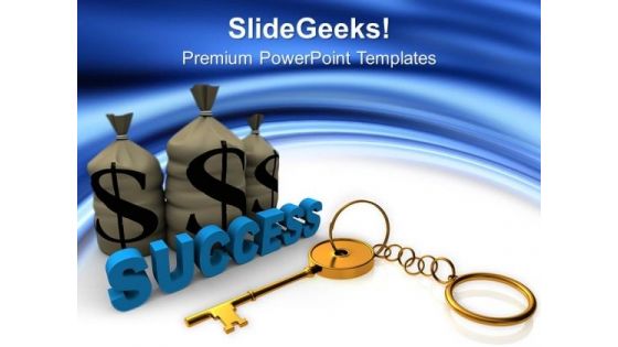 Hold The Key Of Success PowerPoint Templates Ppt Backgrounds For Slides 0513