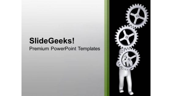 Hold The Right Gear For Good Process PowerPoint Templates Ppt Backgrounds For Slides 0613