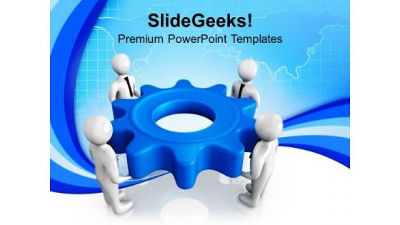 Hold The Right Gear To Start Process PowerPoint Templates Ppt Backgrounds For Slides 0613