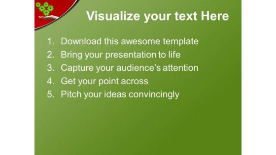 Hold The Right Way To Gear PowerPoint Templates Ppt Backgrounds For Slides 0613