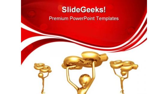 Holding Dollar Finance PowerPoint Templates And PowerPoint Backgrounds 0811