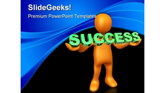 Holding Success Business PowerPoint Templates And PowerPoint Backgrounds 0811