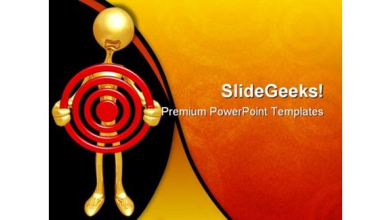 Holding Target Business PowerPoint Templates And PowerPoint Backgrounds 0611