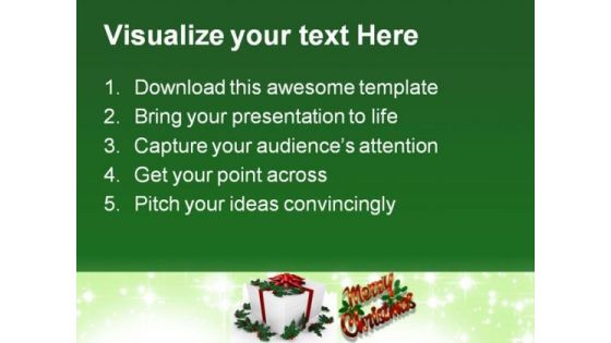 Holiday Gift Christmas PowerPoint Backgrounds And Templates 0111