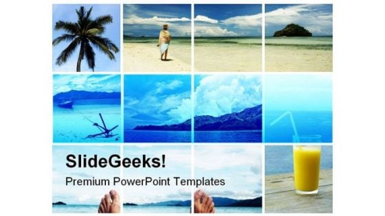 Holidays Dreams Beach PowerPoint Templates And PowerPoint Backgrounds 0811