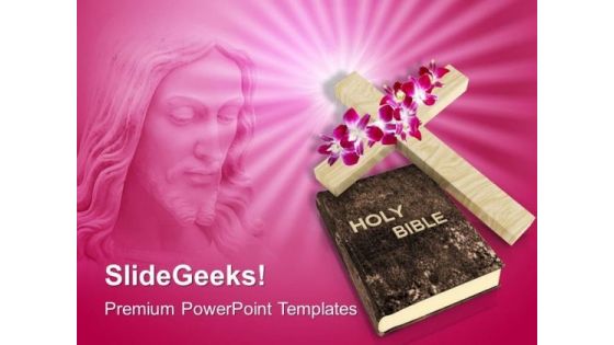 Holy Cross And Bible Christianity PowerPoint Templates Ppt Backgrounds For Slides 1212