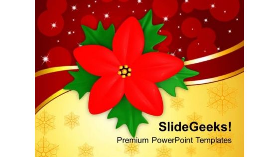 Holy Flower Christmas Background PowerPoint Templates Ppt Backgrounds For Slides 1212