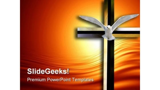 Holy Spirit Cross Religion PowerPoint Templates And PowerPoint Backgrounds 0511