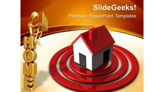 Home On Target Real Estate PowerPoint Templates And PowerPoint Themes 0712