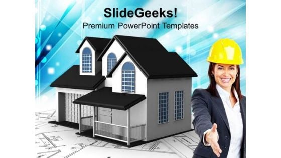 Home Plans Architecture PowerPoint Templates And PowerPoint Themes 1112