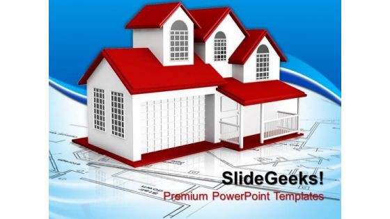 Home Plans Real Estate PowerPoint Templates And PowerPoint Themes 0812