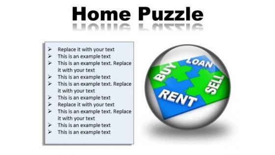 Home Puzzle Real Estate PowerPoint Presentation Slides C