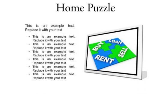 Home Puzzle Real Estate PowerPoint Presentation Slides F