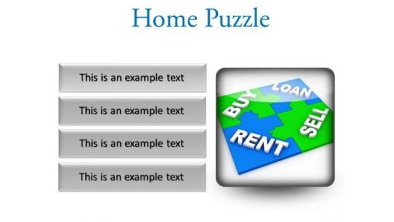 Home Puzzle Real Estate PowerPoint Presentation Slides S