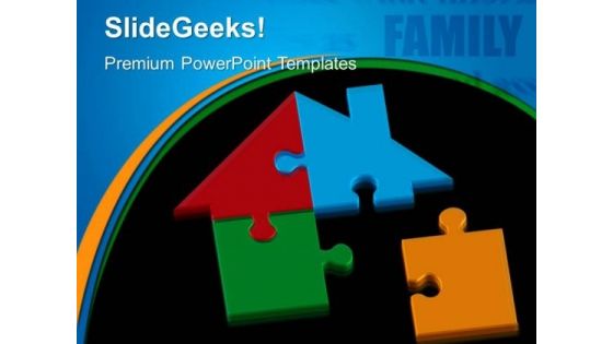 Home Puzzle Real Estate PowerPoint Templates And PowerPoint Themes 0312