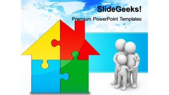 Home Puzzle Real Estate PowerPoint Templates And PowerPoint Themes 0412