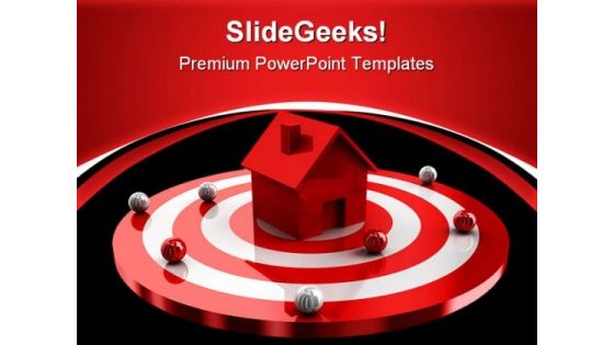 Home Target Real Estate PowerPoint Templates And PowerPoint Backgrounds 0711