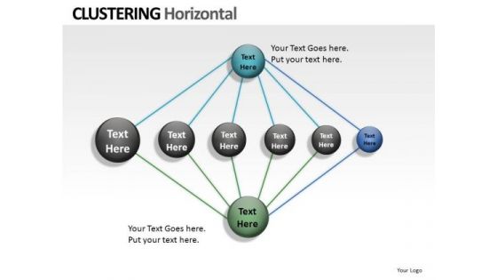 Horizontal Clustering PowerPoint Slides And Ppt Network Diagrams