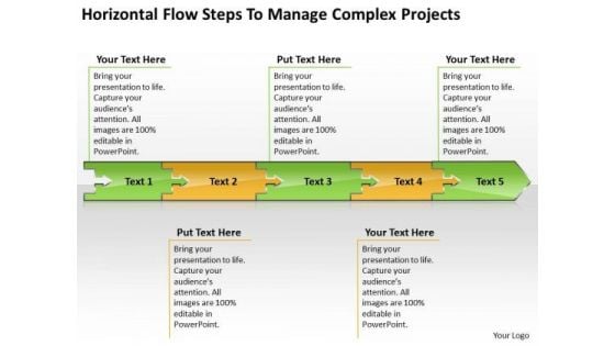 Horizontal Flow Steps To Manage Complex Projects Circuit Drawing PowerPoint Slides Horizontal Flow Steps To Manage Complex Projects Circuit Drawing PowerPoint Slides