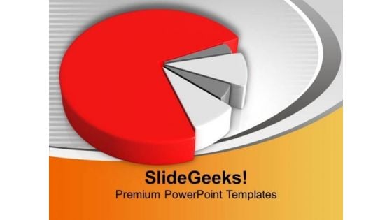 Horizontal Pie Chart For Variation In Values PowerPoint Templates Ppt Backgrounds For Slides 0313