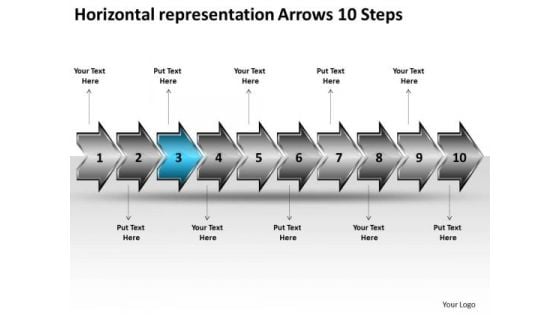 Horizontal Representation Arrows 10 Steps Free Flow Charts PowerPoint Templates Horizontal Representation Arrows 10 Steps Free Flow Charts PowerPoint Templates