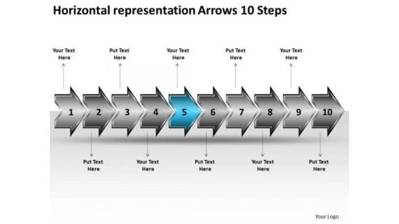 Horizontal Representation Arrows 10 Steps Free Flowchart Slides PowerPoint Templates Horizontal Representation Arrows 10 Steps Free Flowchart Slides PowerPoint Templates