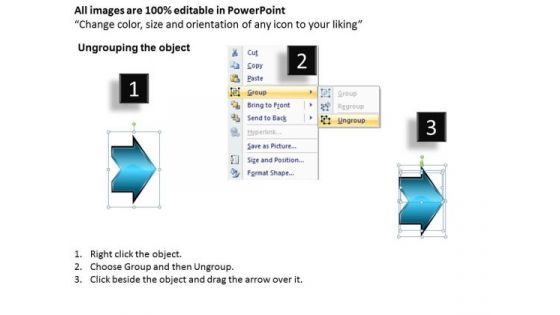 Horizontal Representation Arrows 10 Steps Free Flowchart Slides PowerPoint Templates