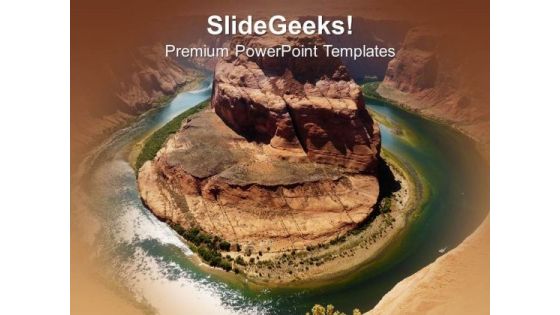 Horseshoe Bend In River PowerPoint Templates Ppt Backgrounds For Slides 0613 Horseshoe Bend In River PowerPoint Templates Ppt Backgrounds For Slides 0613