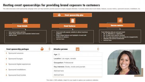 Hosting Event Sponsorships For Providing Experiential Marketing Technique Diagrams PDF