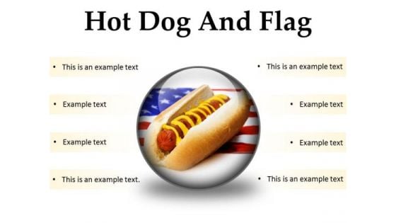 Hot Dog And Flag Food PowerPoint Presentation Slides C
